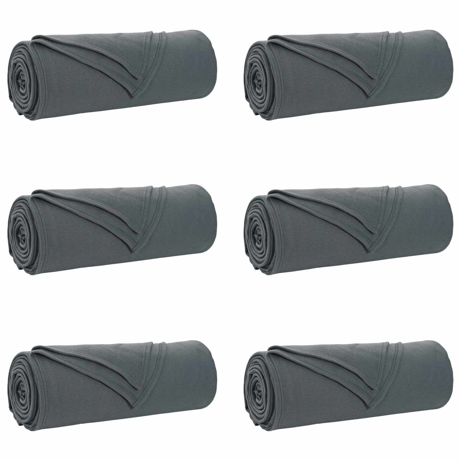 Takarók 6 pcs sötétszürke 350 x 270 cm gyapjú