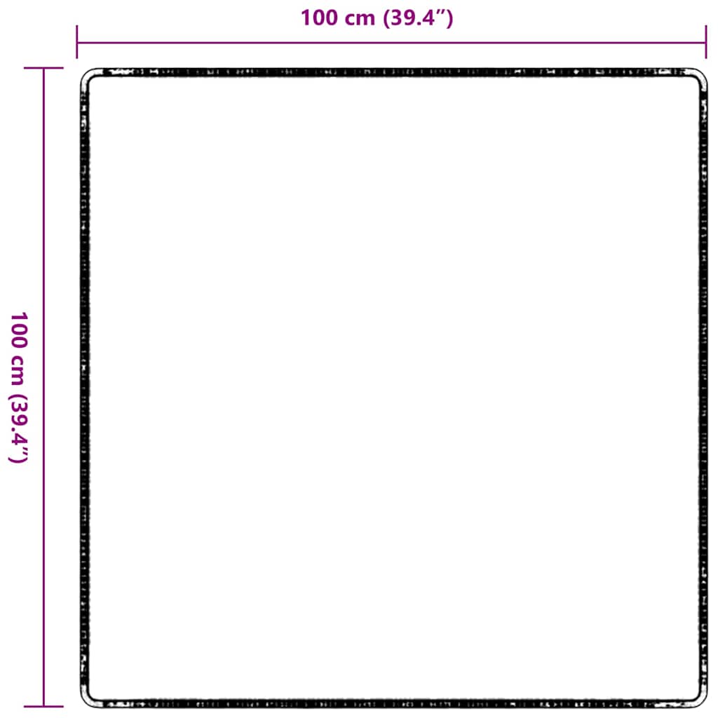Szőnyeg futó világosszürke 100 x 100 cm 100% polipropilén