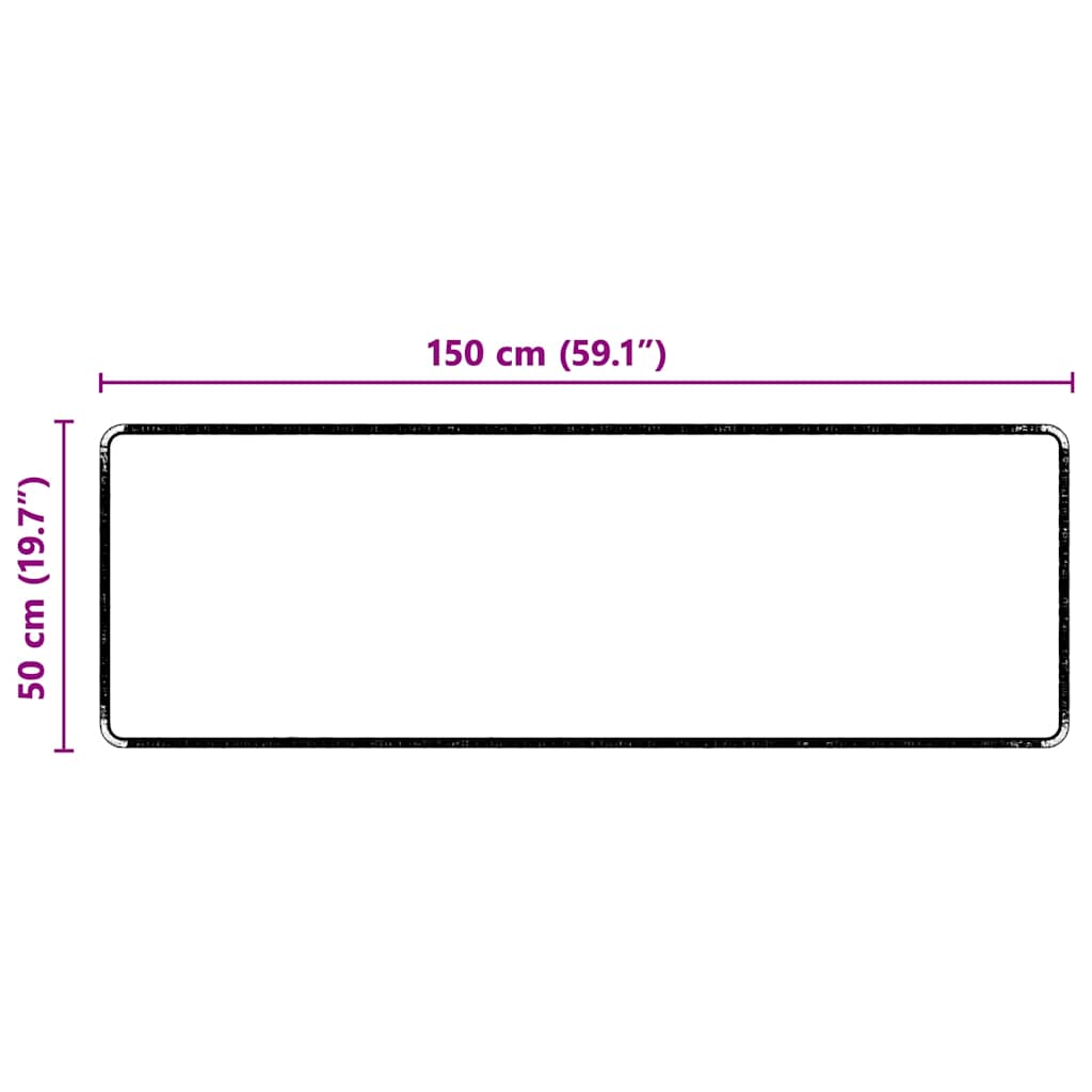 Szőnyeg futó szürke 50 x 150 cm 100% polipropilén tuftr