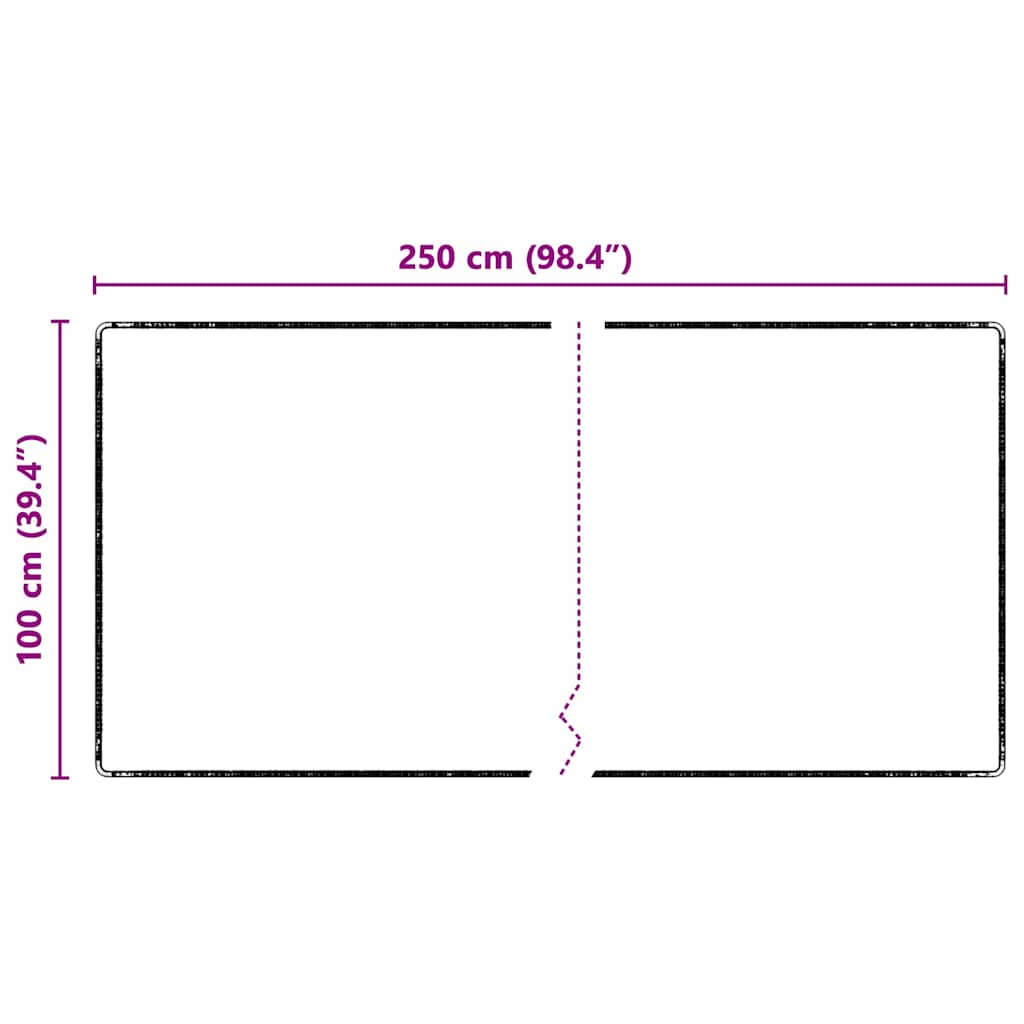 Szőnyeg futó szürke 100 x 250 cm 100% polipropilén tuftr