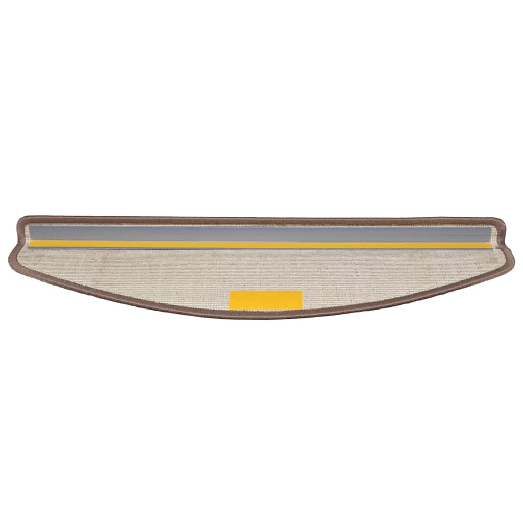 Öntapadós lépcsőszőnyegek 15 pcs barna 65 x 21 x 4 cm