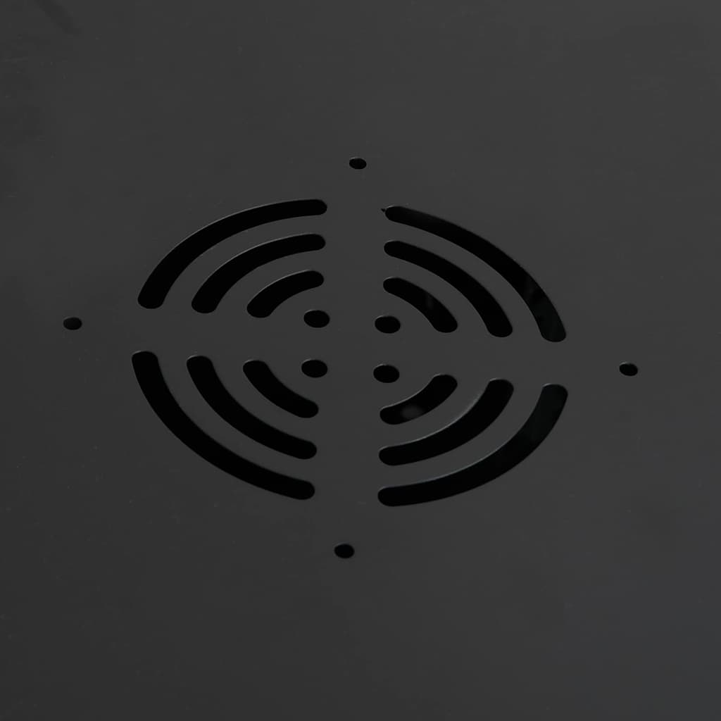 Hálózati szekrény tárolóval fekete 60 x 35 x 28 cm acél