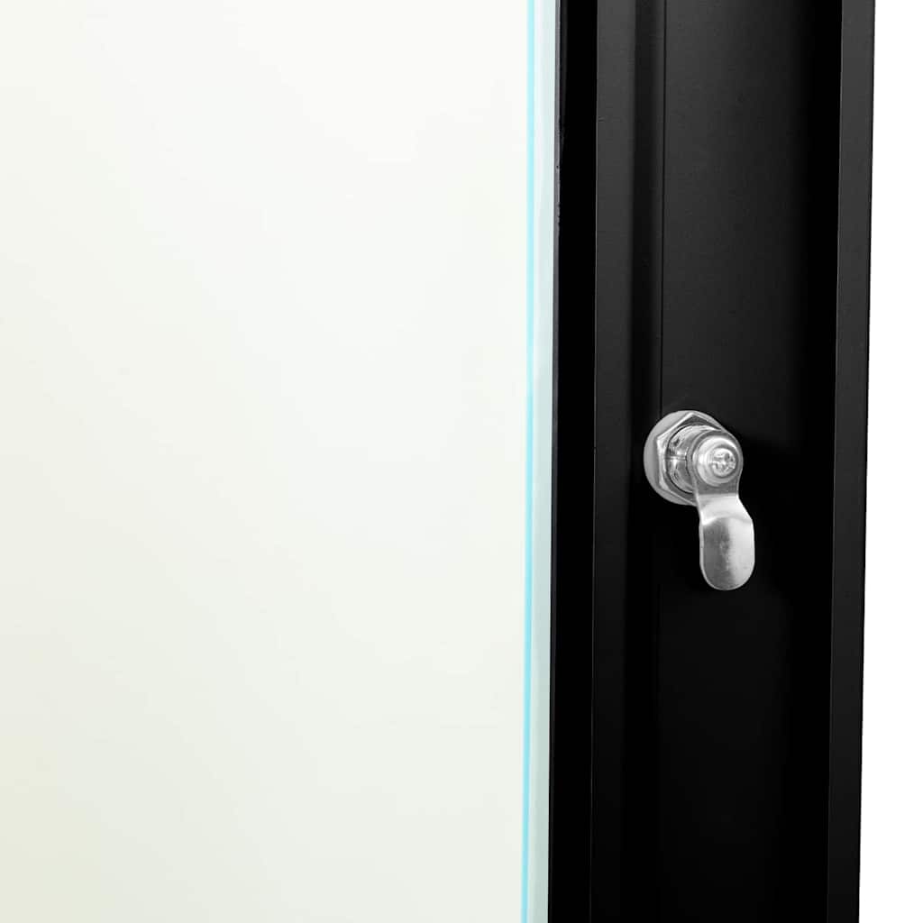 Hálózati szekrény tárolóval fekete 60 x 60 x 35 cm acél