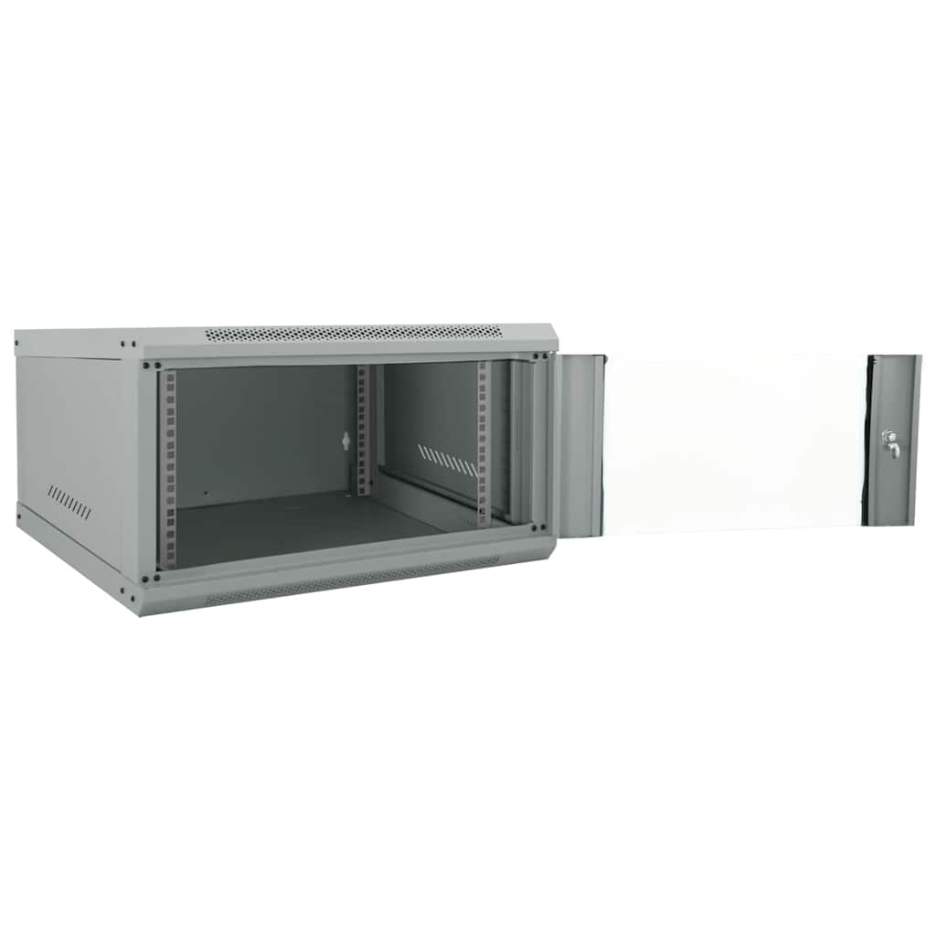 Hálózati szekrény tárolóval szürke 60 x 60 x 35 cm acél