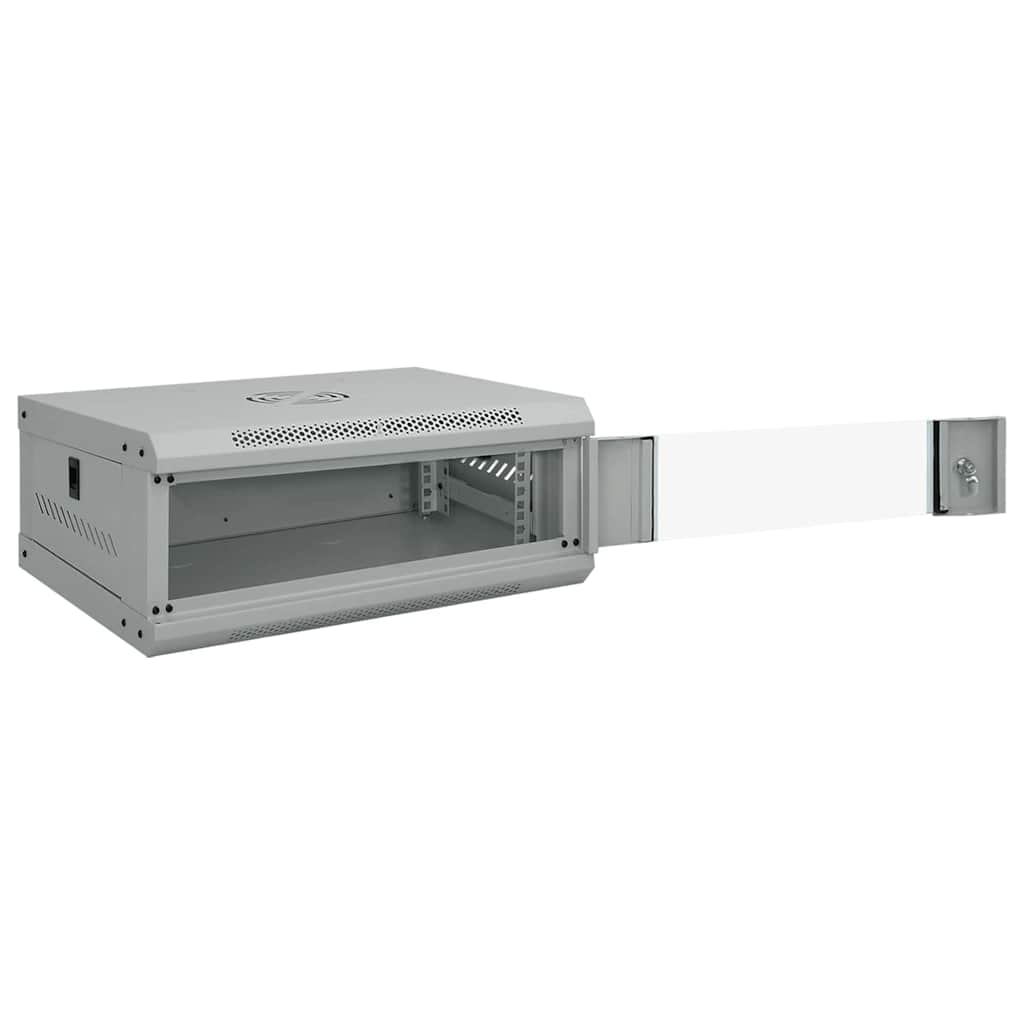 Hálózati szekrény tárolóval szürke 53 x 45 x 21 cm acél