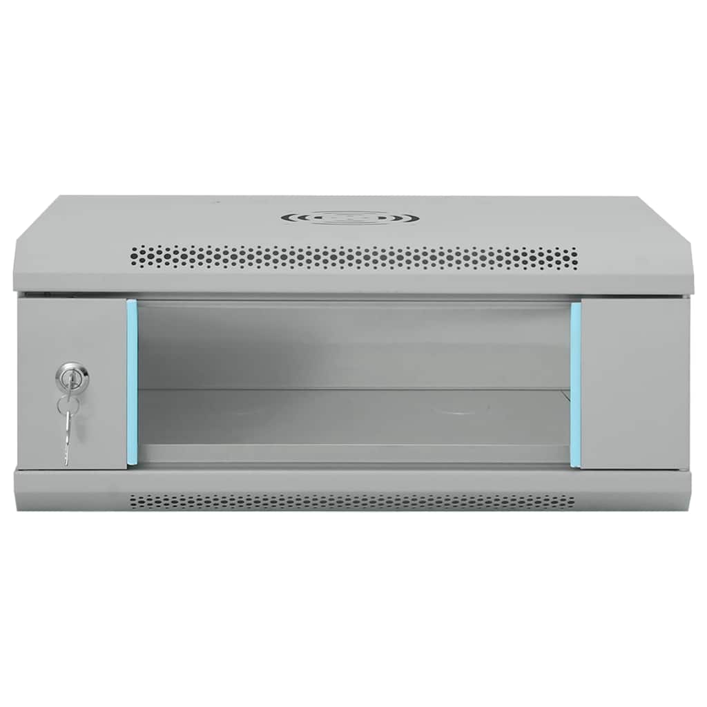 Hálózati szekrény tárolóval szürke 53 x 45 x 21 cm acél