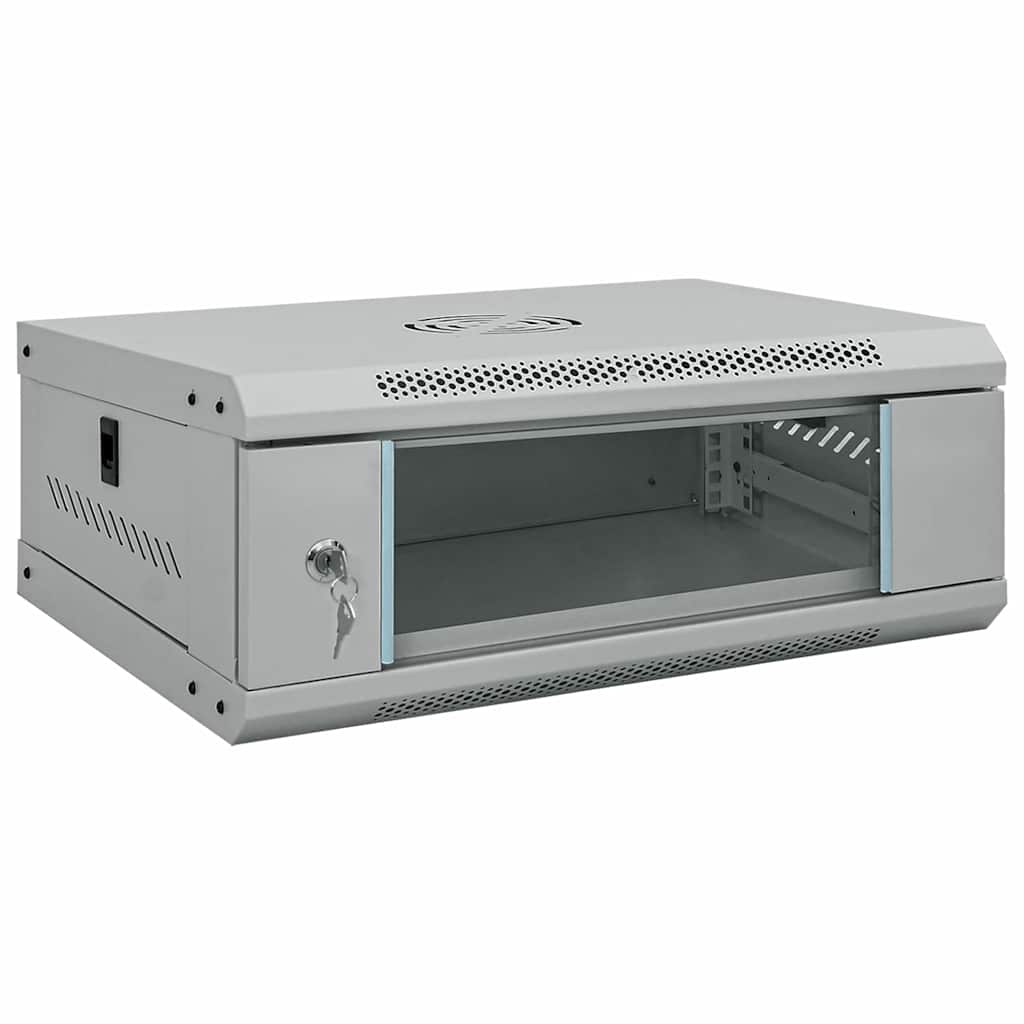 Hálózati szekrény tárolóval szürke 53 x 45 x 21 cm acél