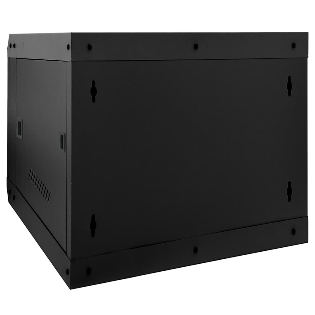 Hálózati szekrény tárolóval fekete 53 x 60 x 45 cm acél