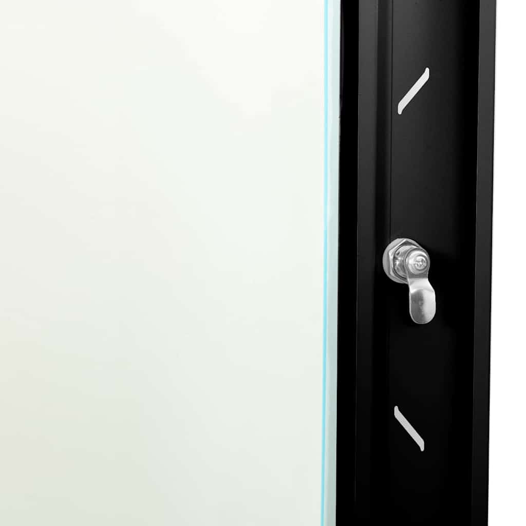 Hálózati szekrény tárolóval fekete 53 x 60 x 60 cm acél