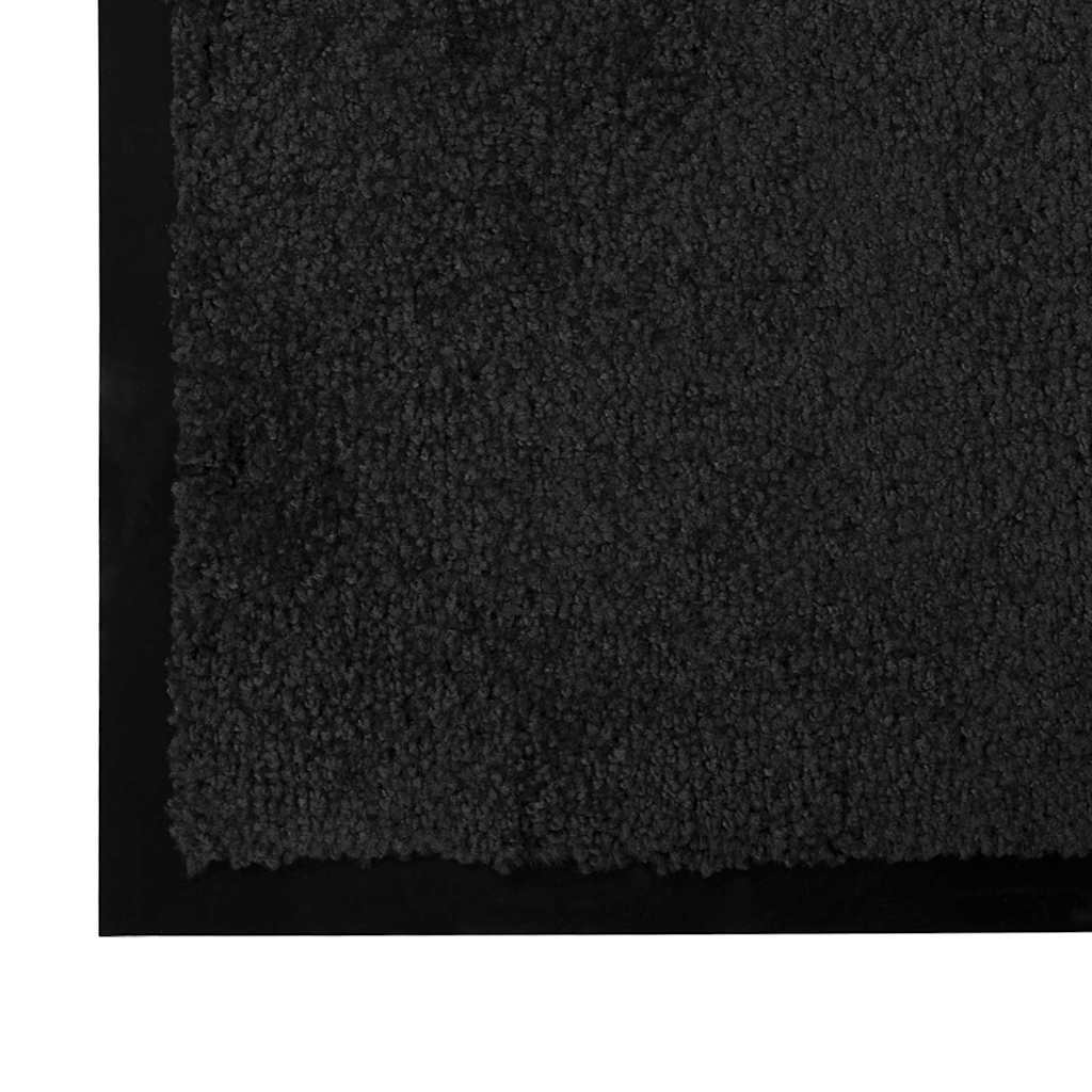 Ajtószőnyeg fekete 60 x 40 x 1.2 cm mackófleece