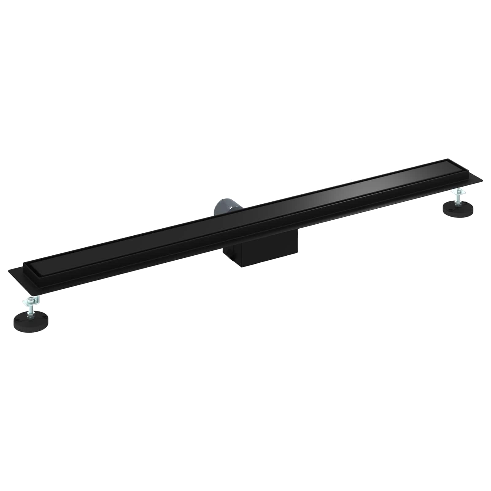 2 az 1-ben zuhanylefolyó fekete 100 cm rozsdamentes acél 304