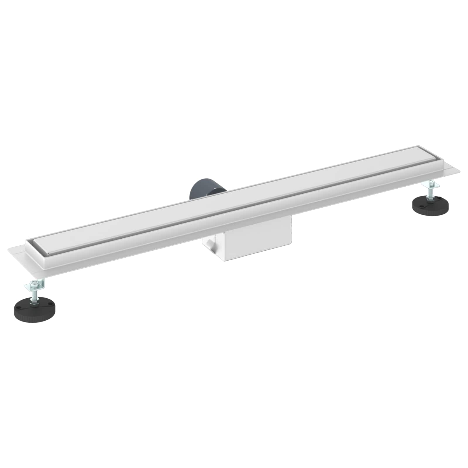 Zuhanylefolyó üvegfedéllel ezüst 80 cm rozsdamentes acél 304