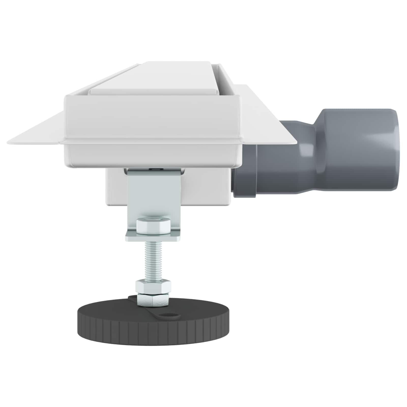 Zuhanylefolyó üvegfedéllel ezüst 80 cm rozsdamentes acél 304