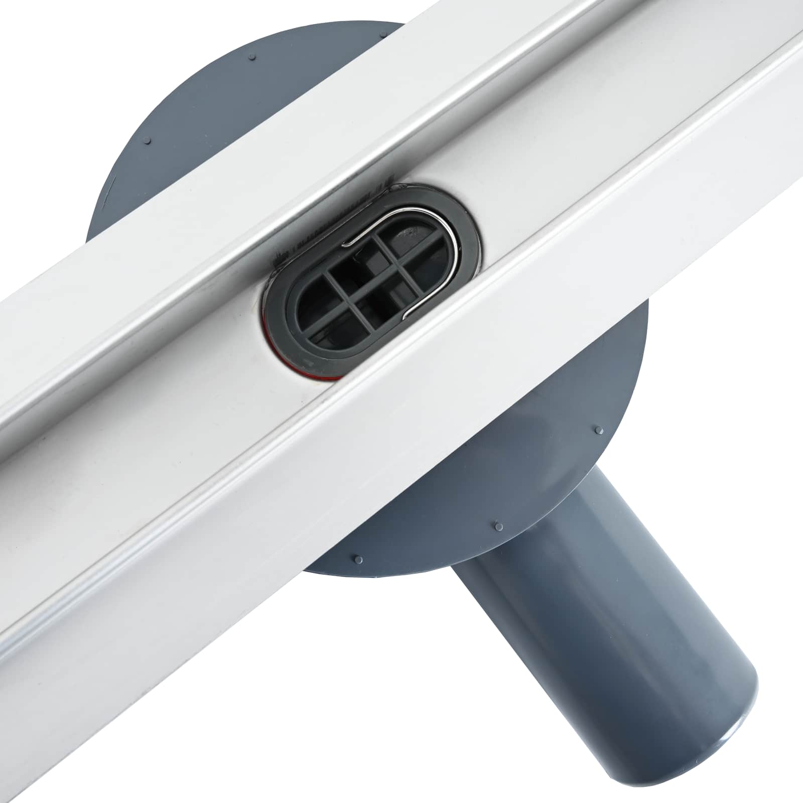 360° zuhany lefolyó vékony modellel ezüst 90 cm