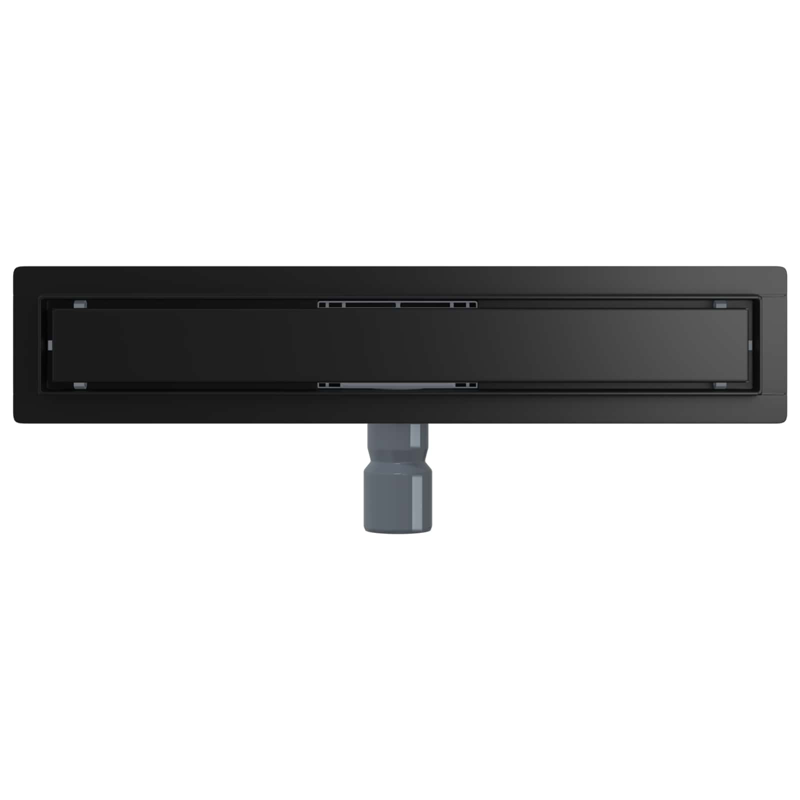 2 az 1-ben zuhanylefolyó fekete 60 cm rozsdamentes acél 304