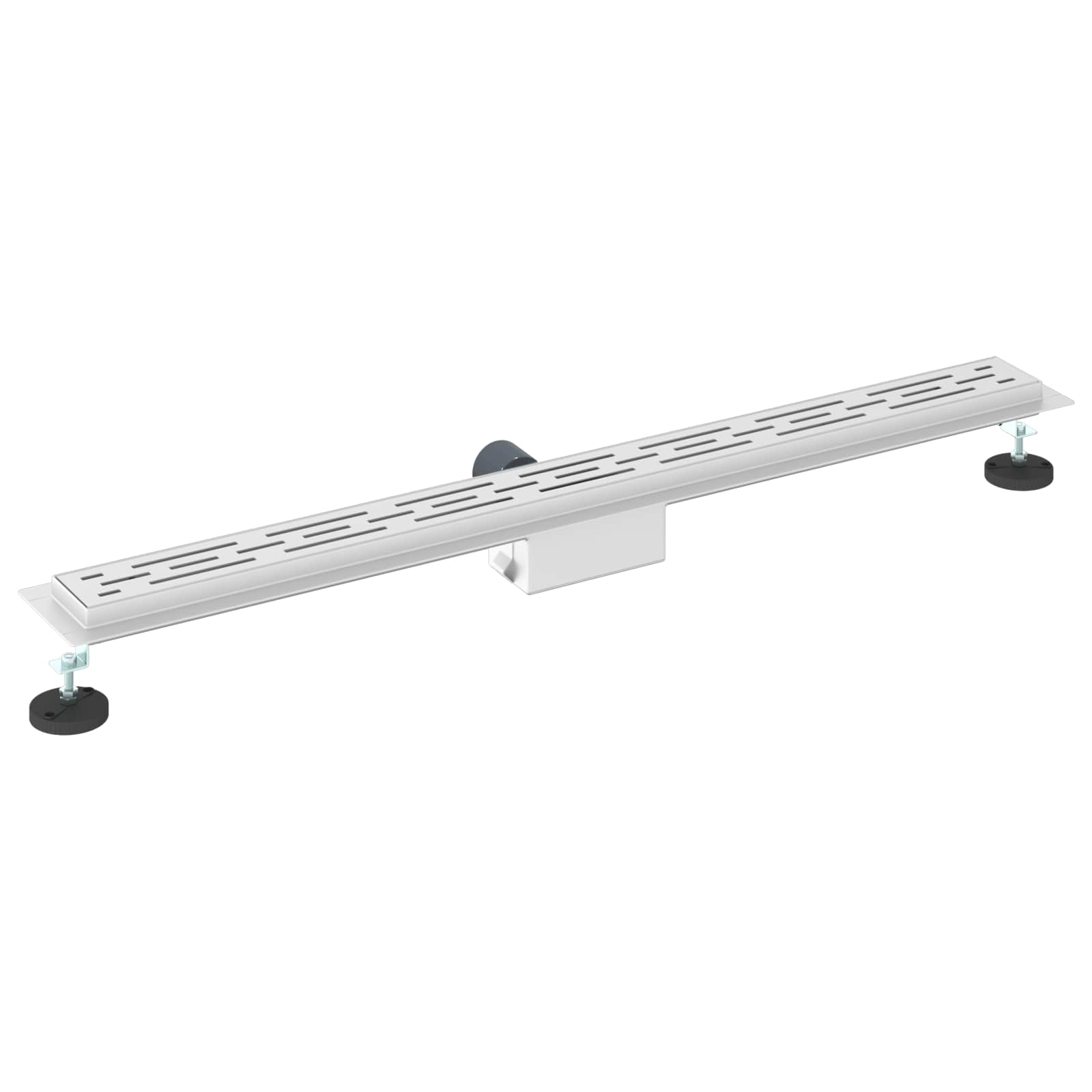 Zuhanylefolyó üvegfedéllel ezüst 90 cm rozsdamentes acél 304