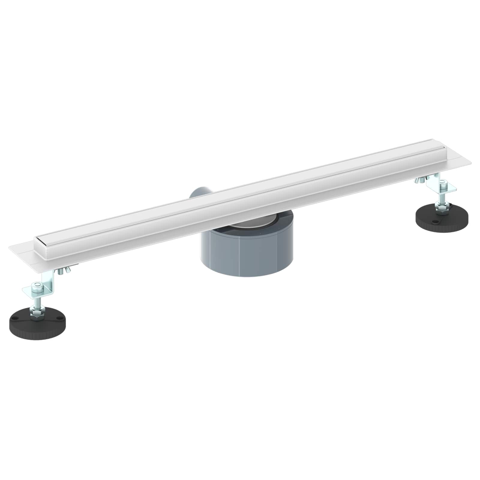 360° zuhany lefolyó vékony modellel ezüst 50 cm