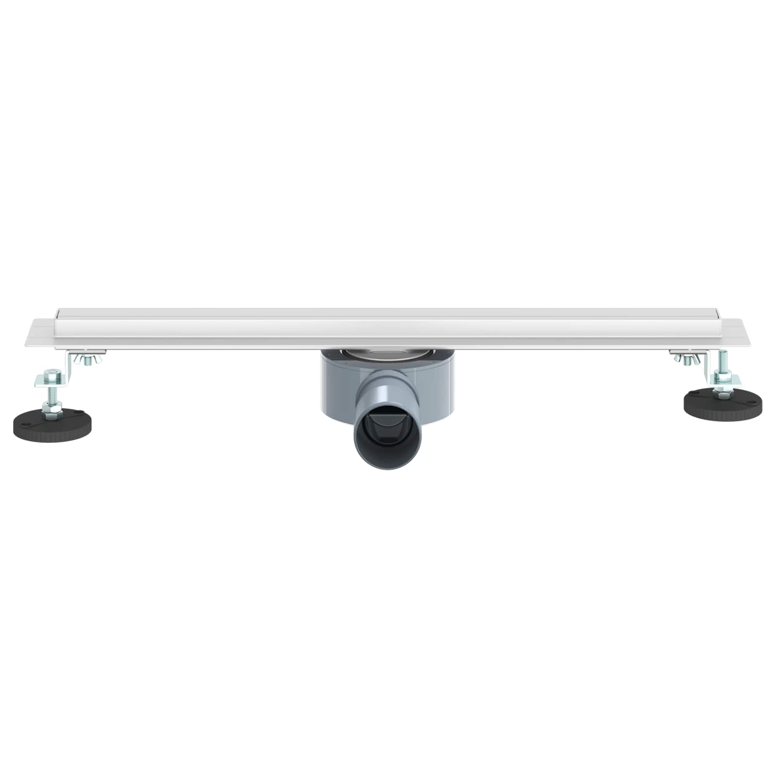 360° zuhany lefolyó vékony modellel ezüst 50 cm