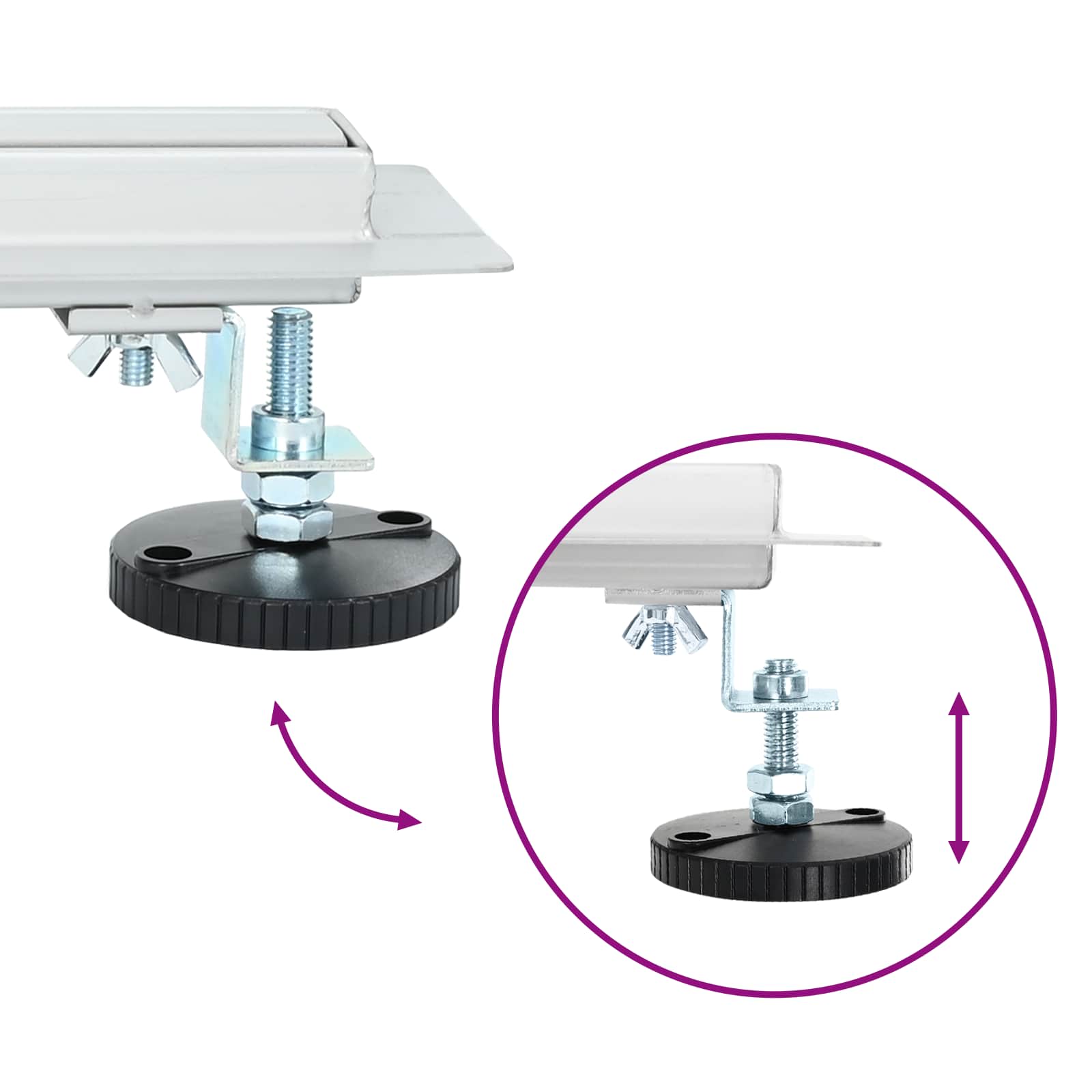 360° zuhany lefolyó vékony modellel ezüst 50 cm