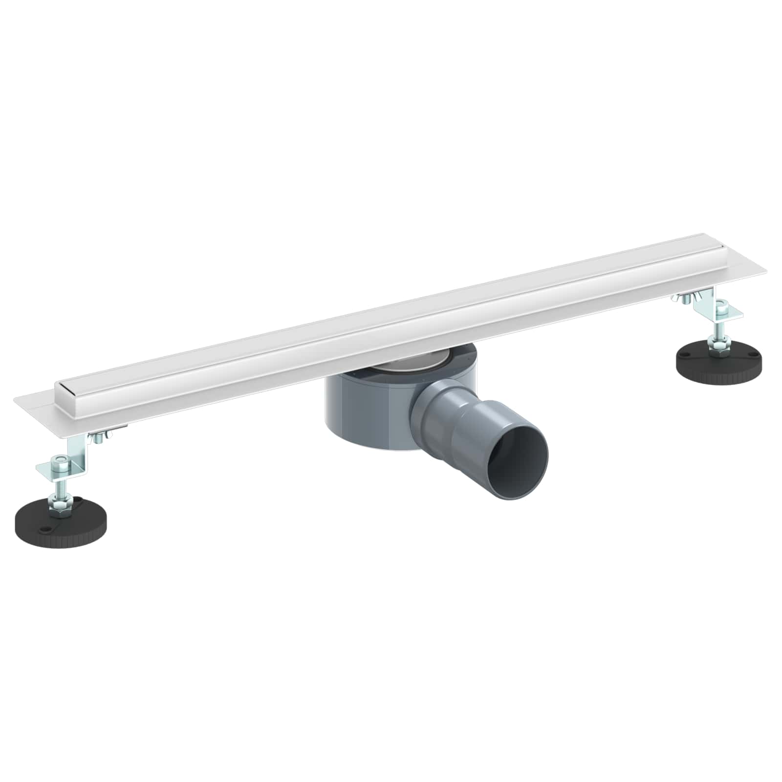 360° zuhany lefolyó vékony modellel ezüst 50 cm