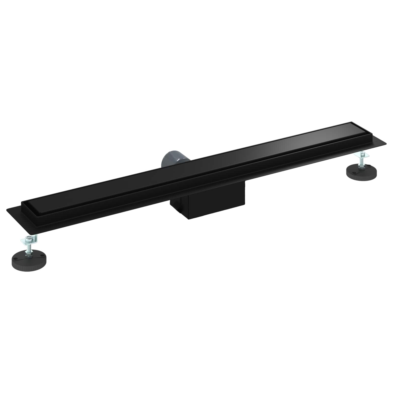 2 az 1-ben zuhanylefolyó fekete 70 cm rozsdamentes acél 304