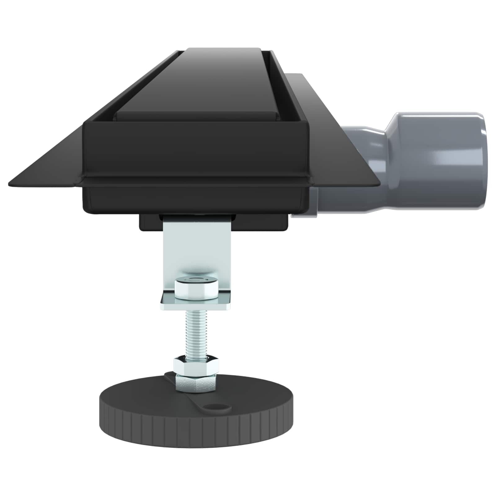 2 az 1-ben zuhanylefolyó fekete 70 cm rozsdamentes acél 304