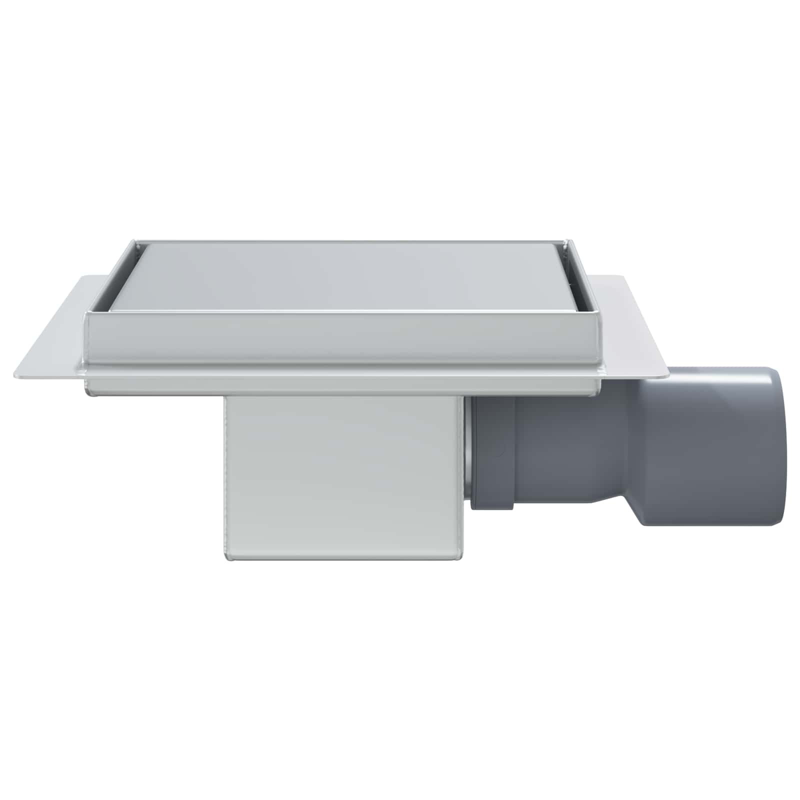 2 az 1-ben zuhanylefolyó ezüst 15 x 15 cm rozsdamentes acél 304