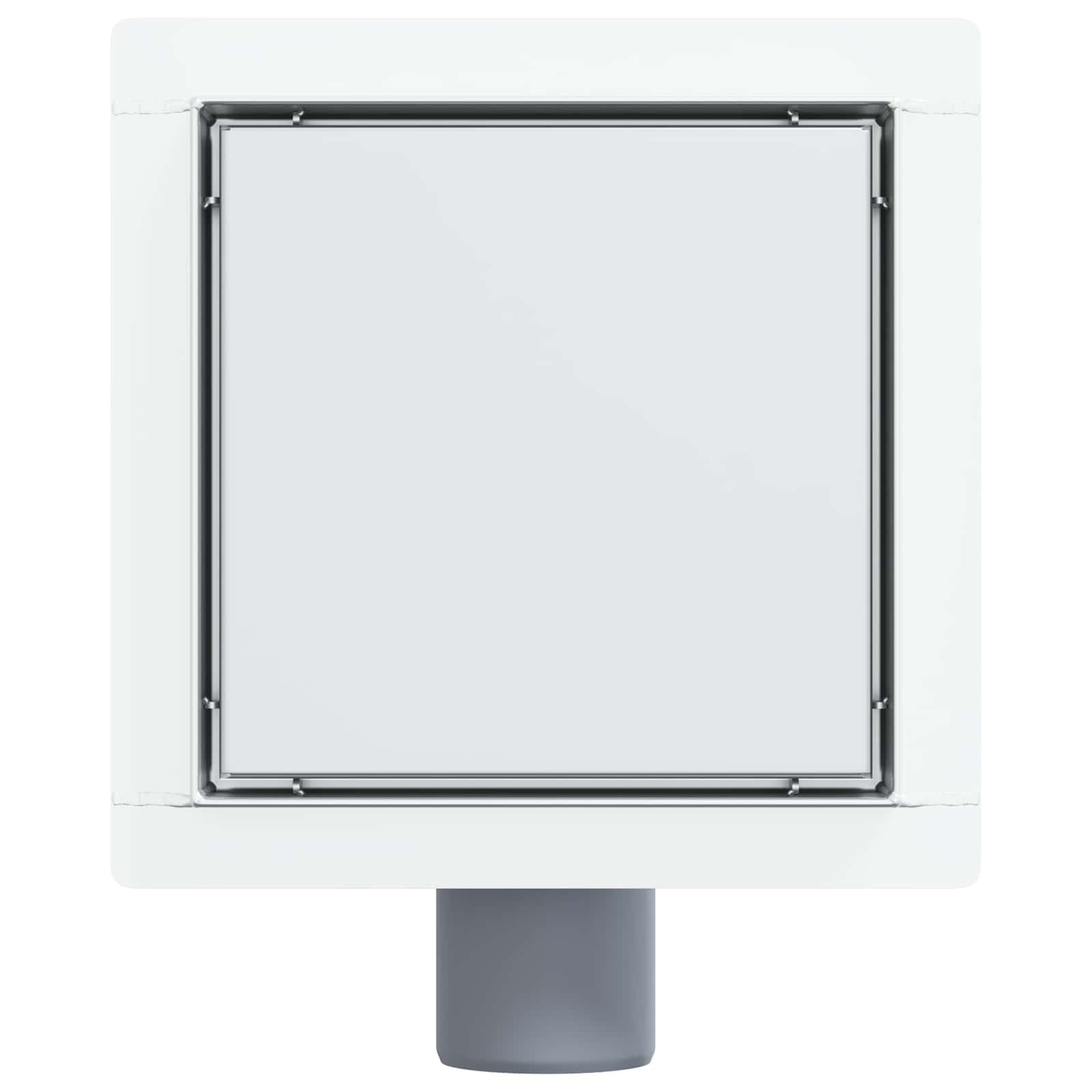 2 az 1-ben zuhanylefolyó ezüst 15 x 15 cm rozsdamentes acél 304