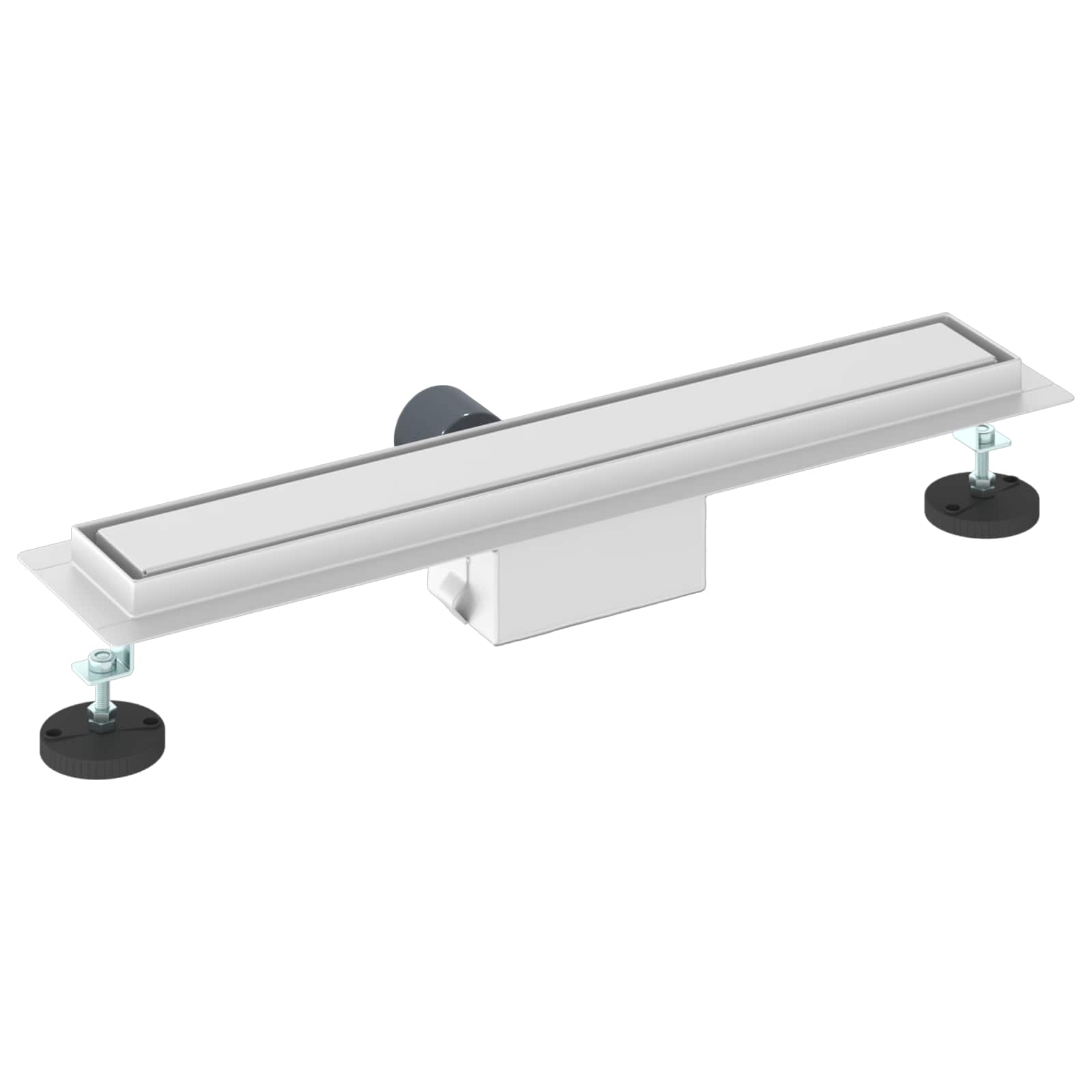 Zuhanylefolyó üvegfedéllel ezüst 60 cm rozsdamentes acél 304