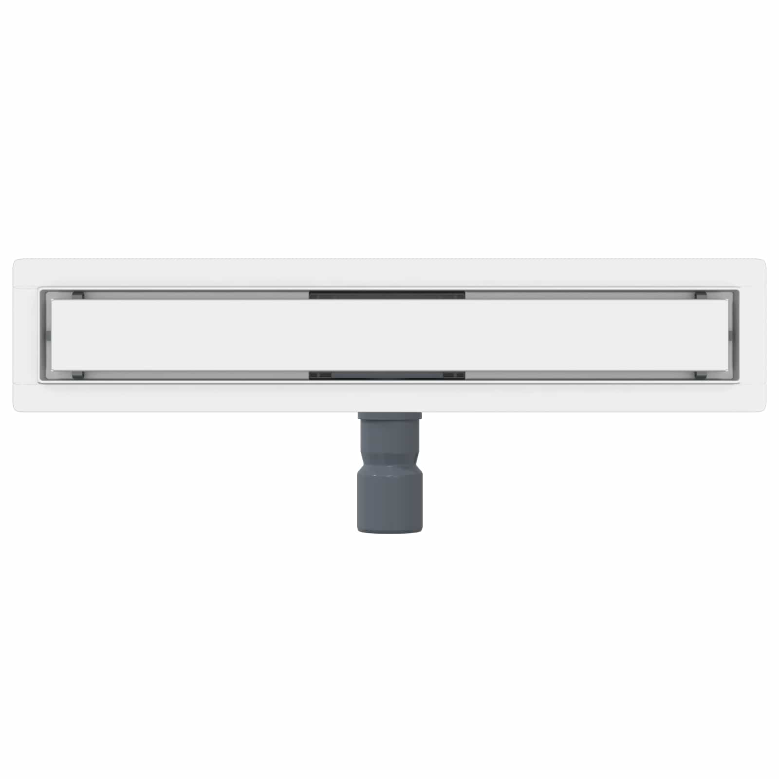 Zuhanylefolyó üvegfedéllel ezüst 60 cm rozsdamentes acél 304