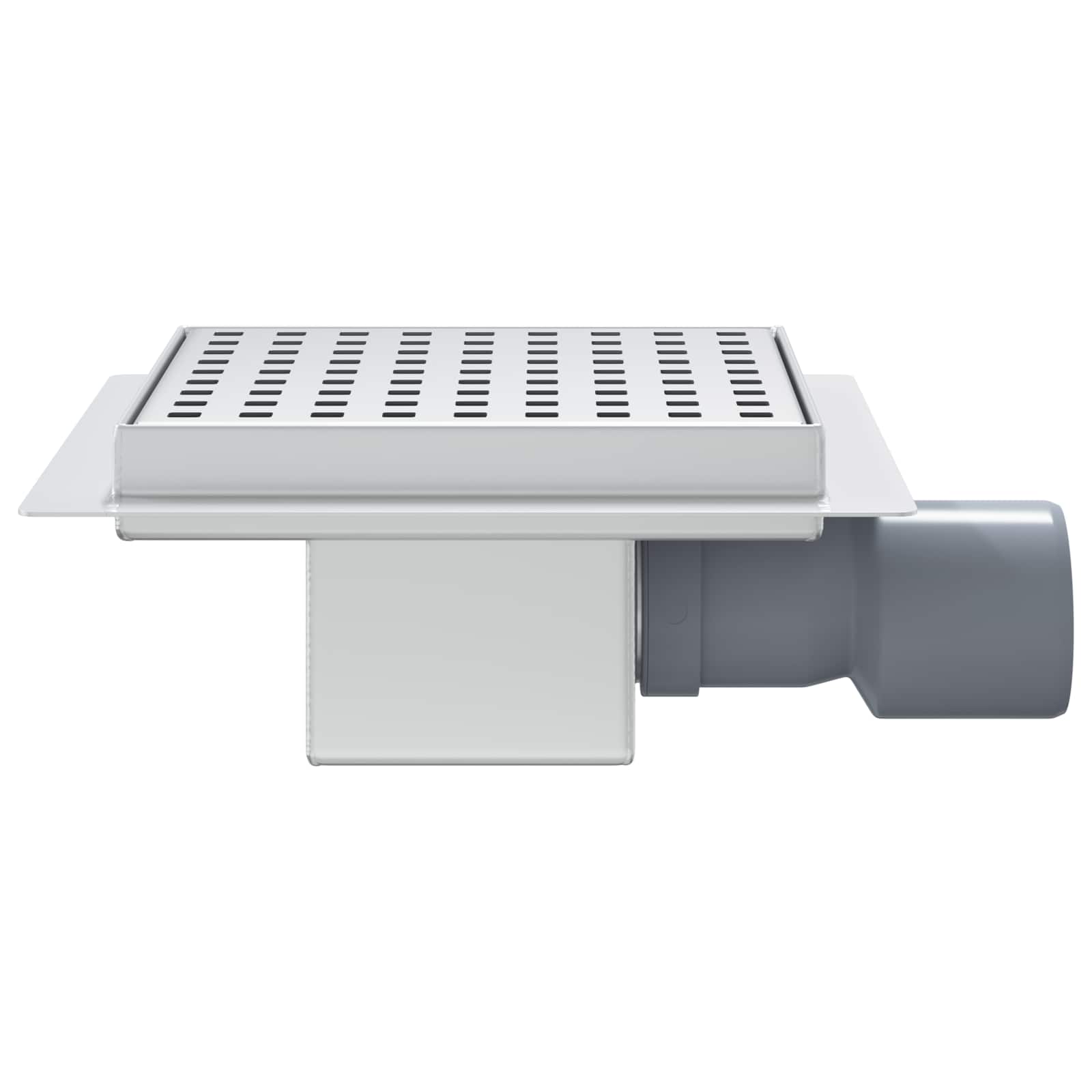 2 az 1-ben zuhanylefolyó ezüst 15 x 15 cm rozsdamentes acél 304