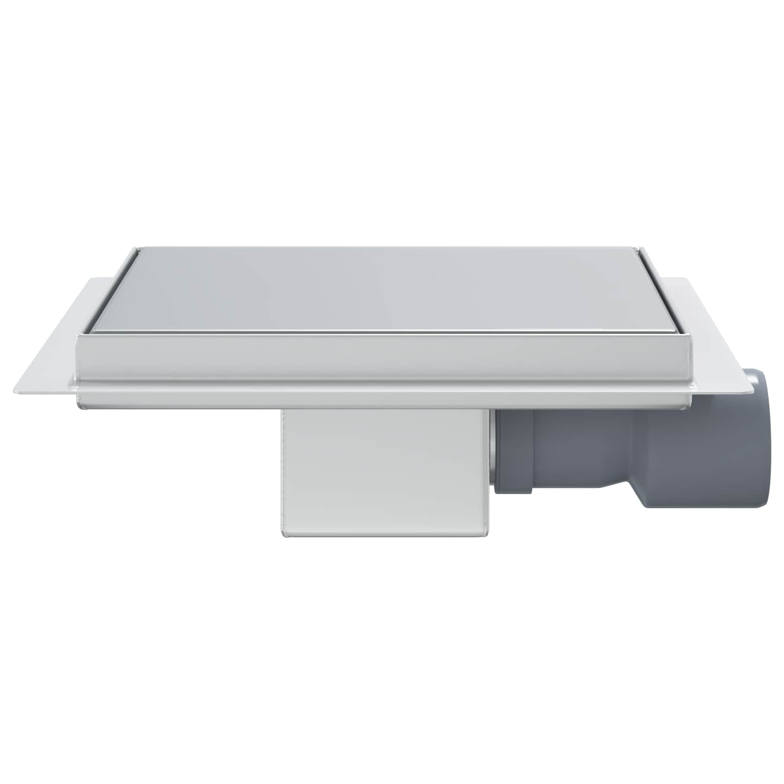 2 az 1-ben zuhanylefolyó ezüst 20 x 20 cm rozsdamentes acél 304