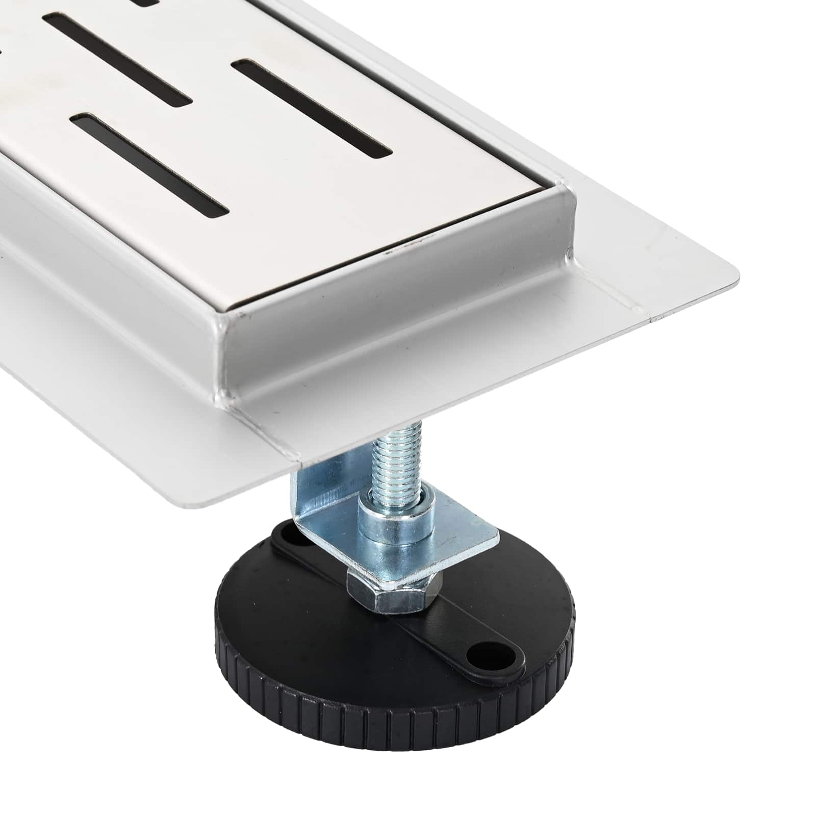 Zuhanylefolyó üvegfedéllel ezüst 80 cm rozsdamentes acél 304