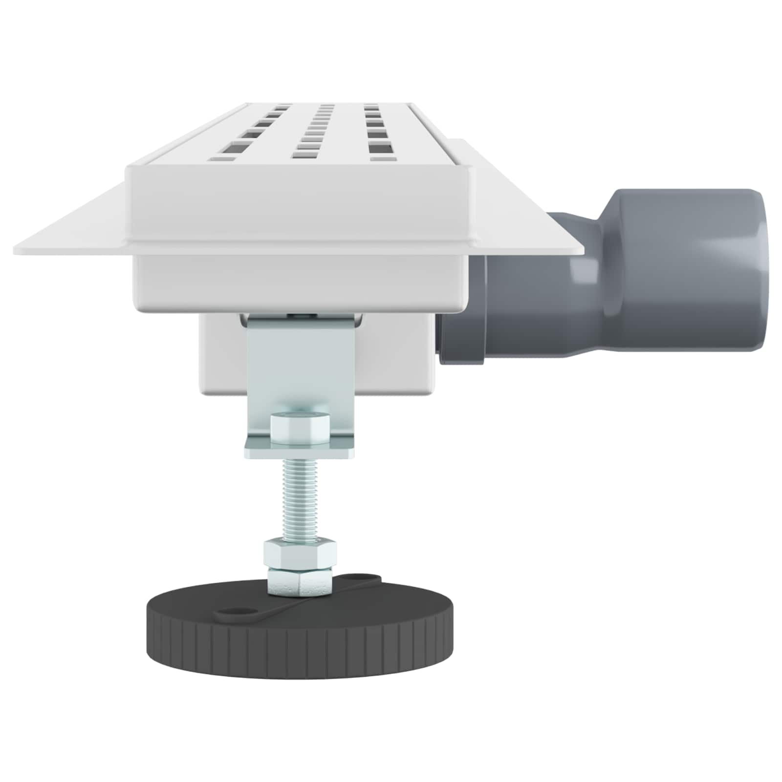 Zuhanylefolyó üvegfedéllel ezüst 80 cm rozsdamentes acél 304