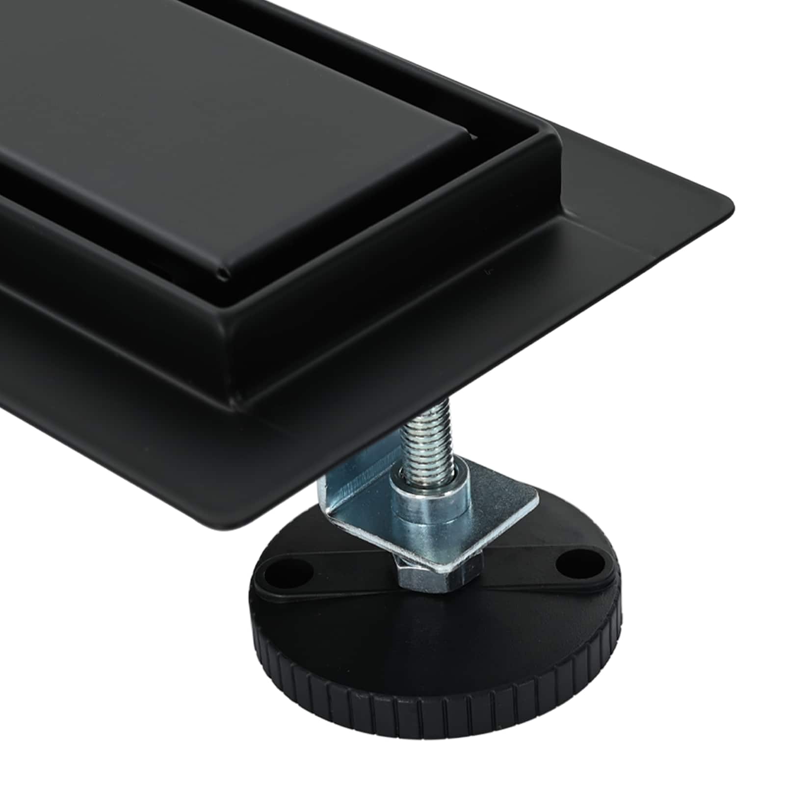 2 az 1-ben zuhanylefolyó fekete 90 cm rozsdamentes acél 304