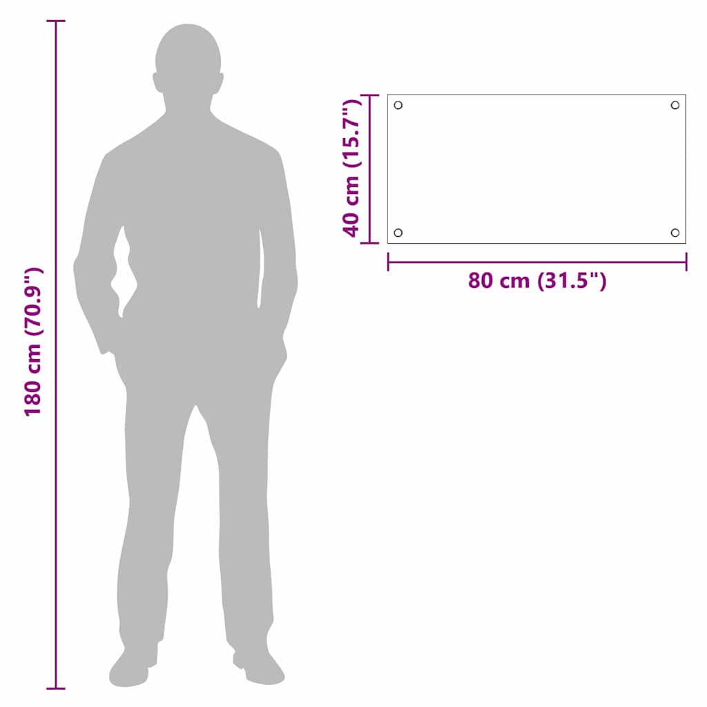 Konyhai splashback fekete 80 x 40 x 0.8 cm edzett üveg