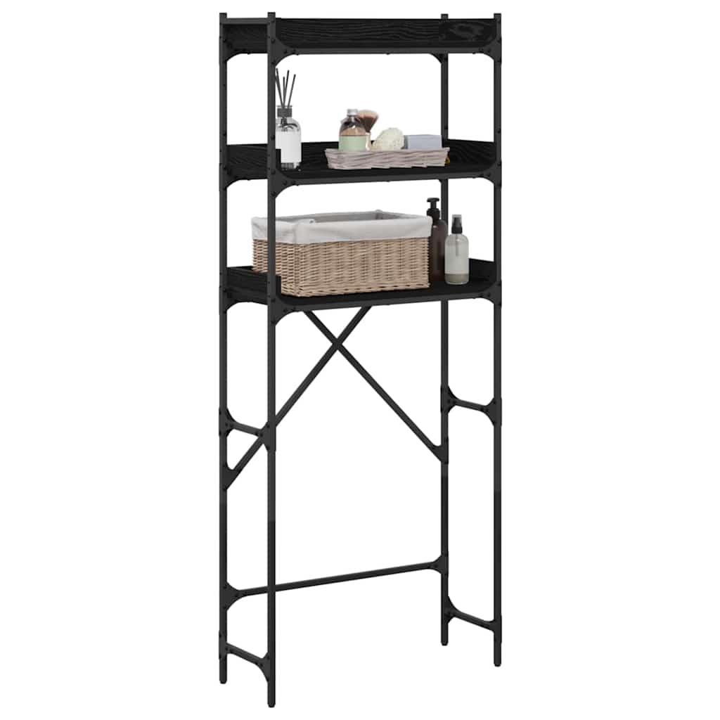 Mosógép polc polcokkal tárolóval 67 x 25 x 163 cm faanyag Mosógép polc polcokkal tárolóval 67 x 25 x 163 cm faanyag