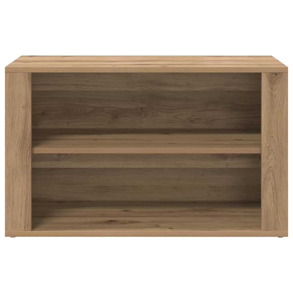 Cipőtartó polcokkal kézműves tölgy 75 x 35 x 45 cm faanyag