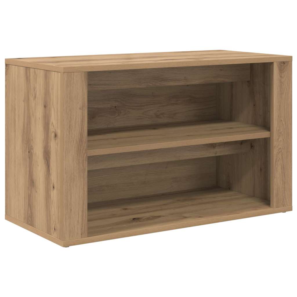 Cipőtartó polcokkal kézműves tölgy 75 x 35 x 45 cm faanyag