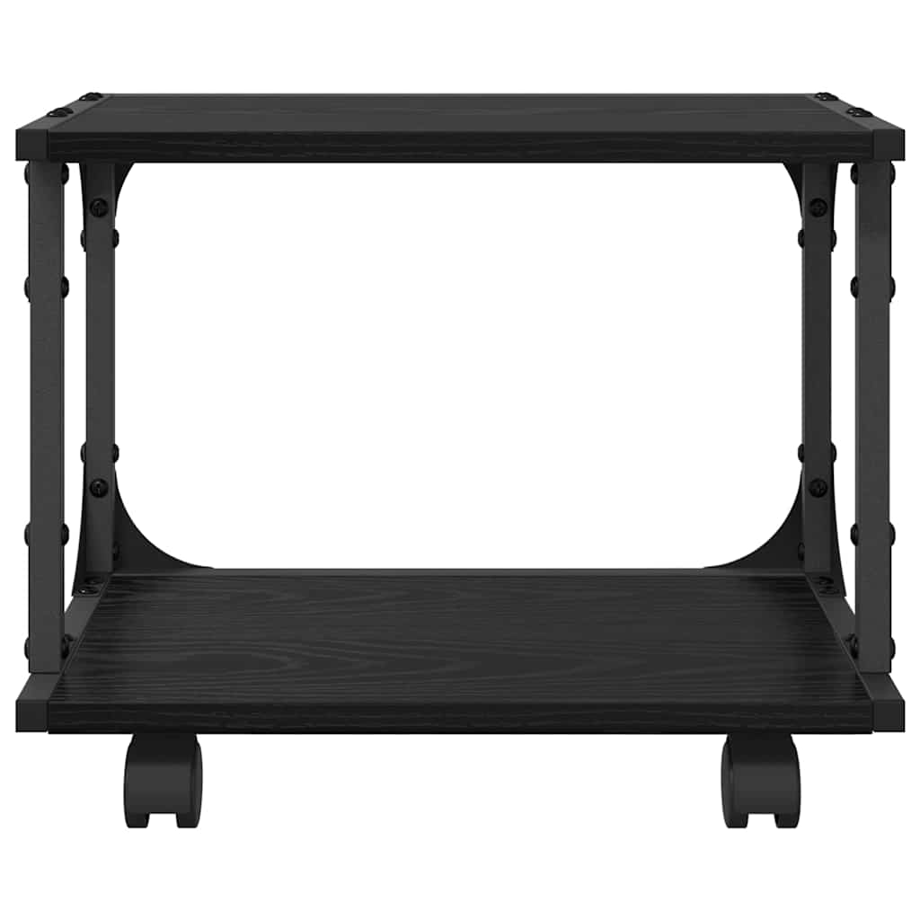 Nyomtatóállvány fekete tölgy 41 x 28 x 33.5 cm faanyag