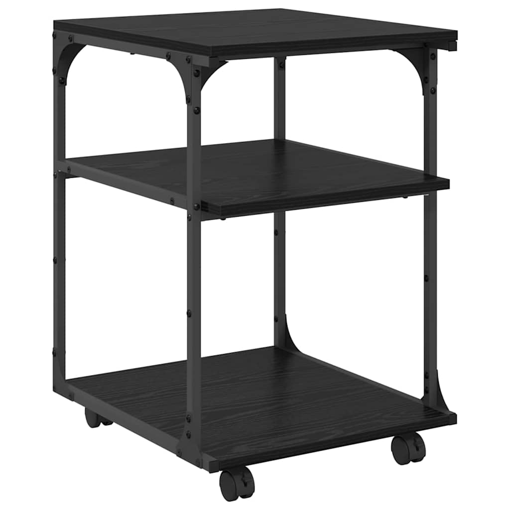 Nyomtatóállvány fekete tölgy 43 x 48 x 64 cm faanyag