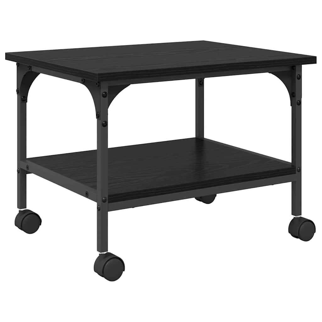 Nyomtatóállvány fekete tölgy 50 x 40 x 38 cm faanyag