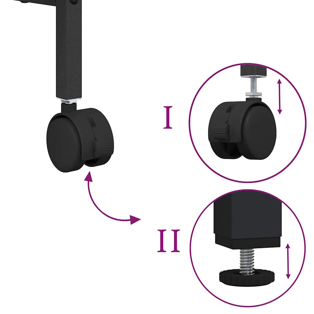Nyomtatóállvány fekete tölgy 50 x 40 x 38 cm faanyag