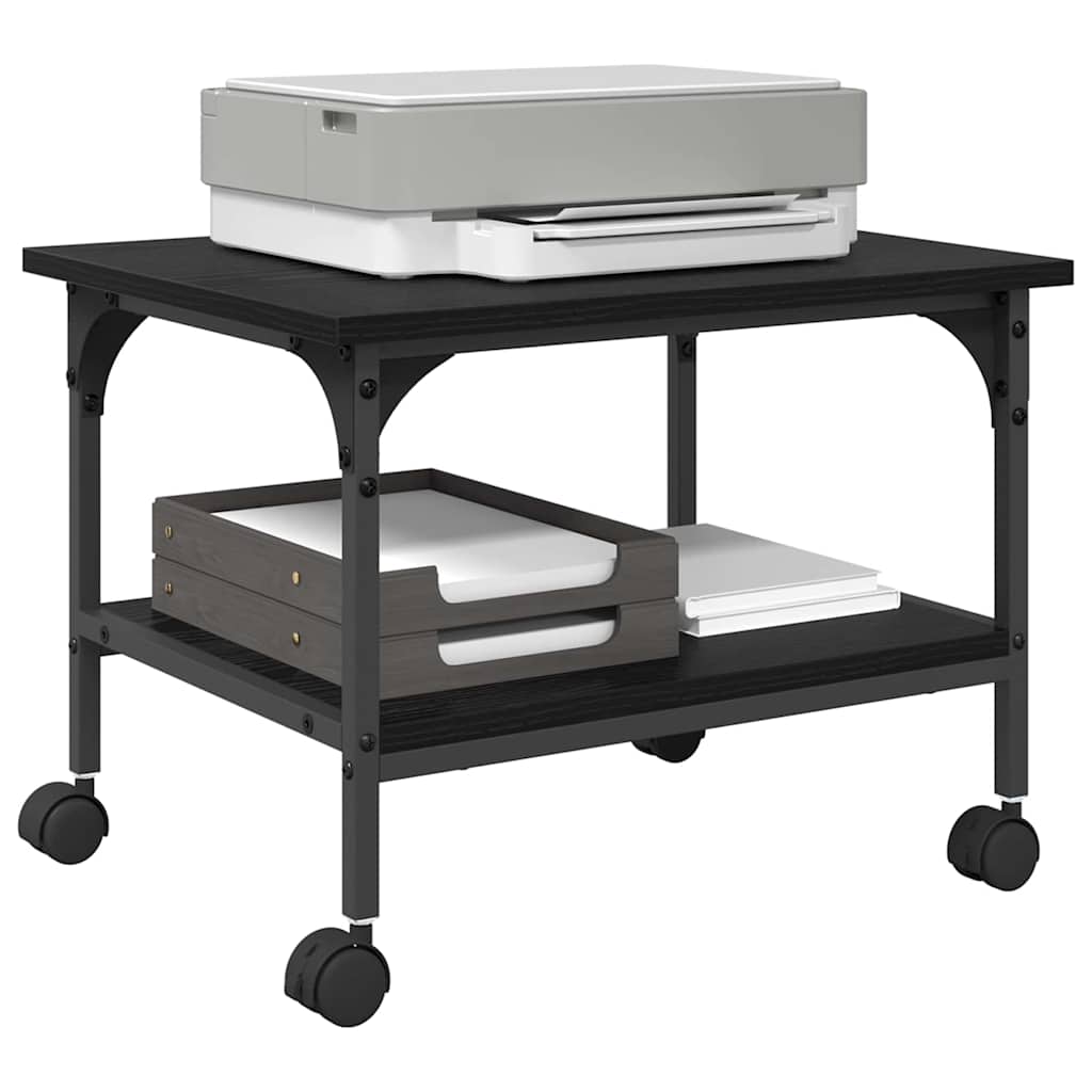 Nyomtatóállvány fekete tölgy 50 x 40 x 38 cm faanyag