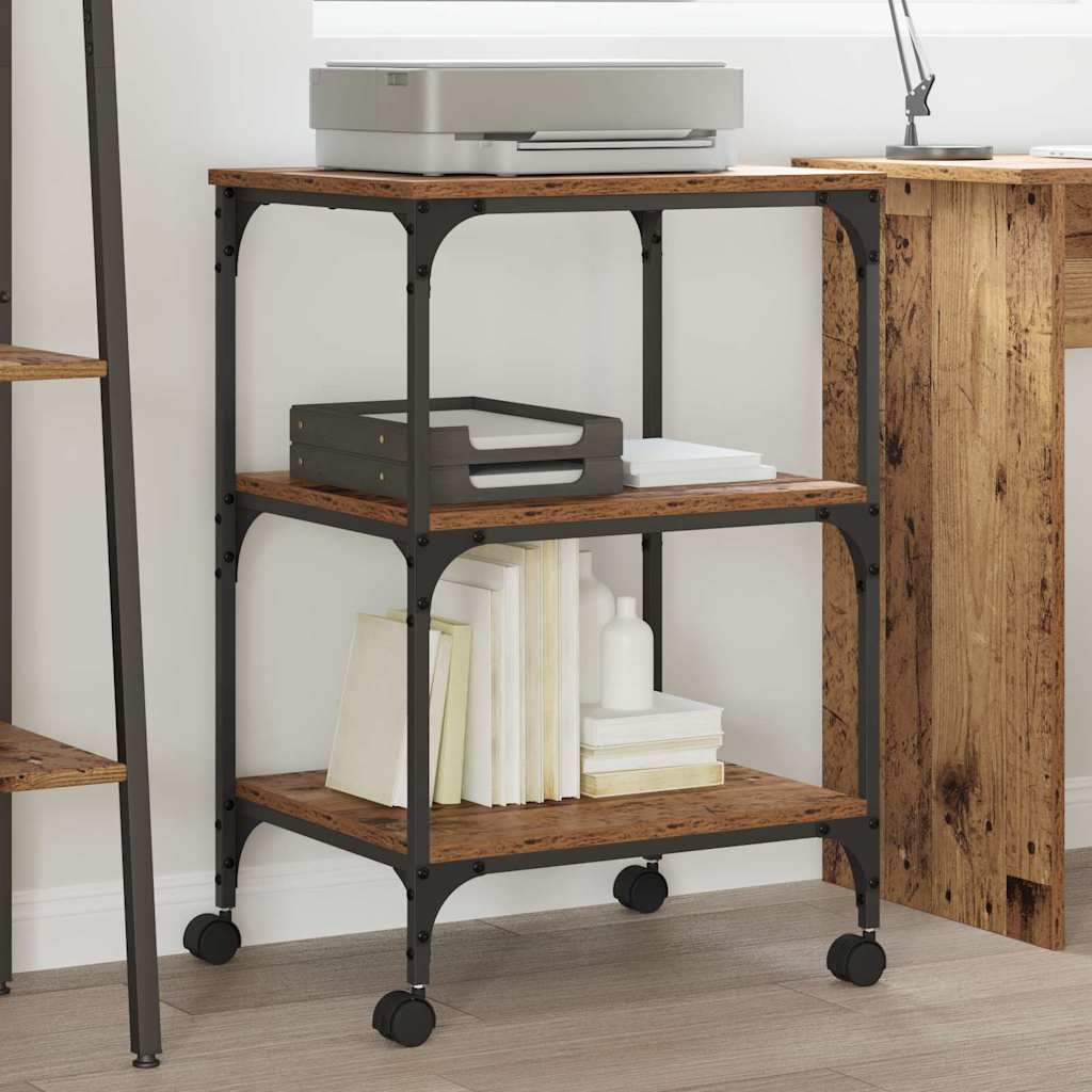 Nyomtatóállvány öreg fa 50 x 41 x 75 cm faanyag