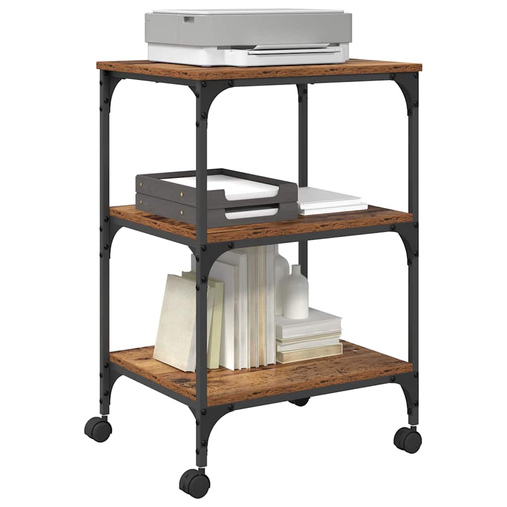 Nyomtatóállvány öreg fa 50 x 41 x 75 cm faanyag