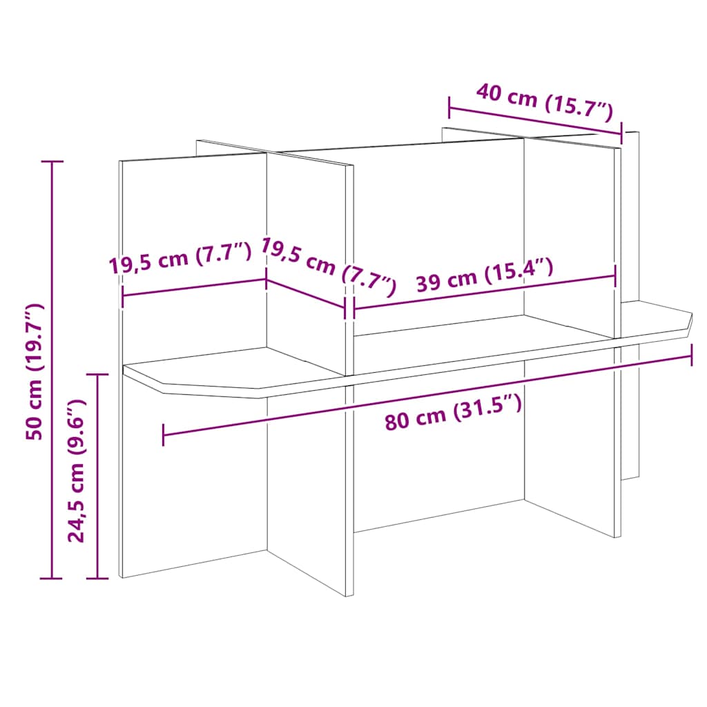 Terrárium alap polcokkal barna 80 x 40 x 50 cm osb
