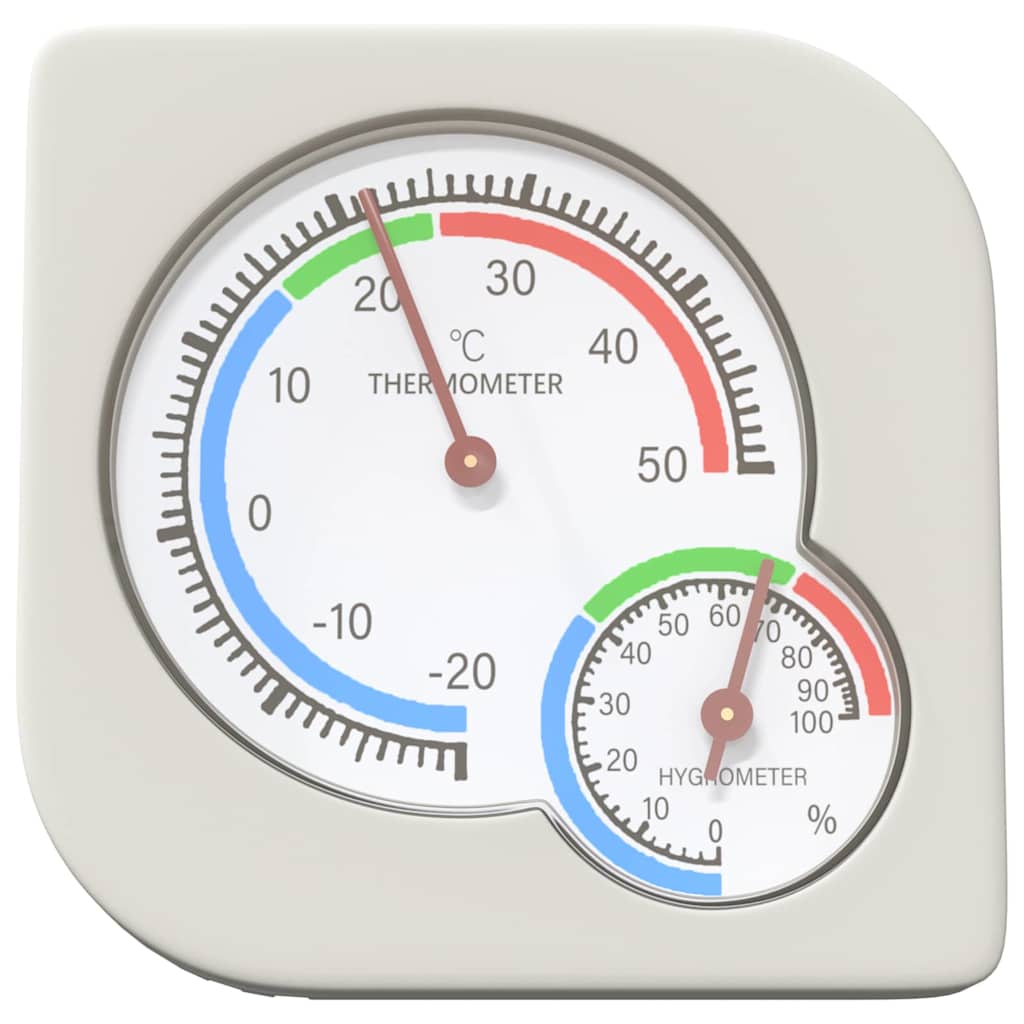 Hőmérséklet higróméter fehér 7,5 x 7,5 x 1,2 cm abs