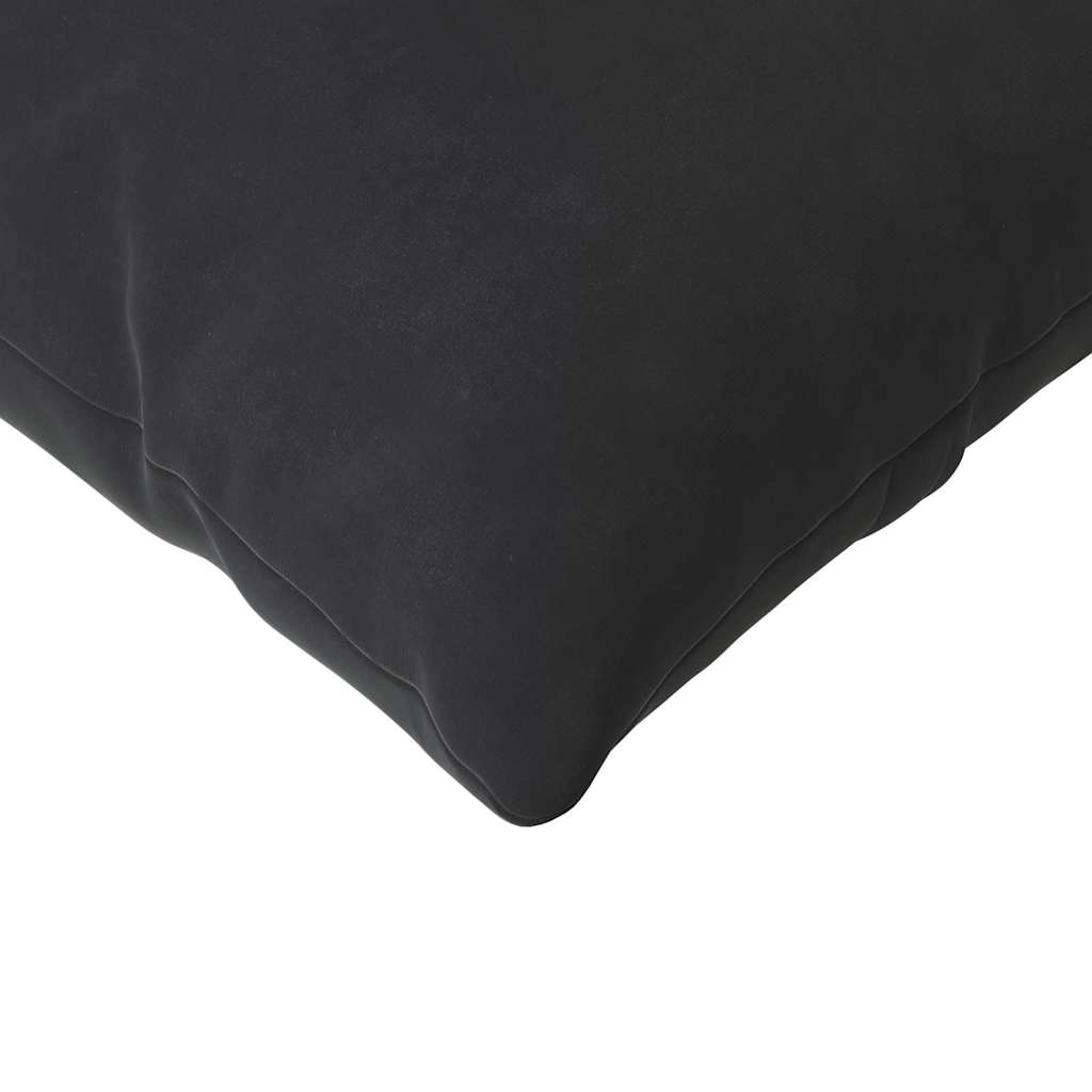 Kanapé párnák 2 pcs fekete 120 x 40 cm bársonyos szövet