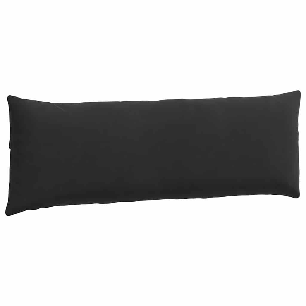 Kanapé párnák 2 pcs fekete 120 x 40 cm bársonyos szövet